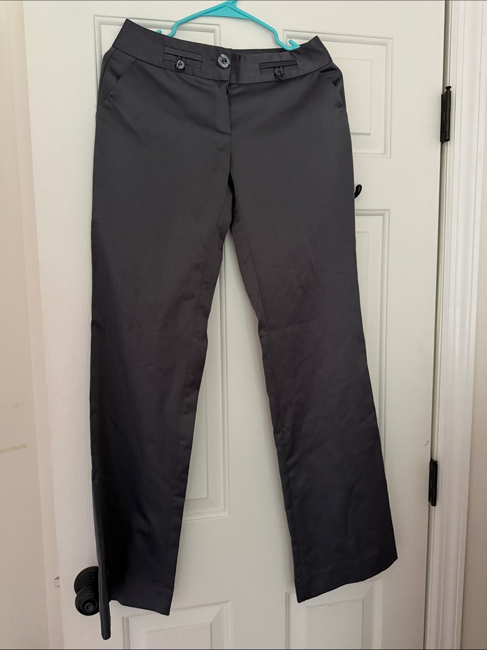 Arden B Dark Gray Straight-Leg Dress Trousers